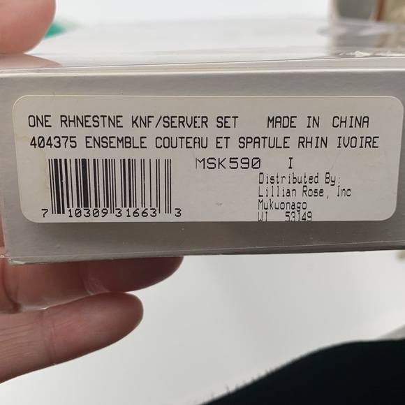 Wedding Cake Server Set w rhinestone, new in box - Picture 3 of 5